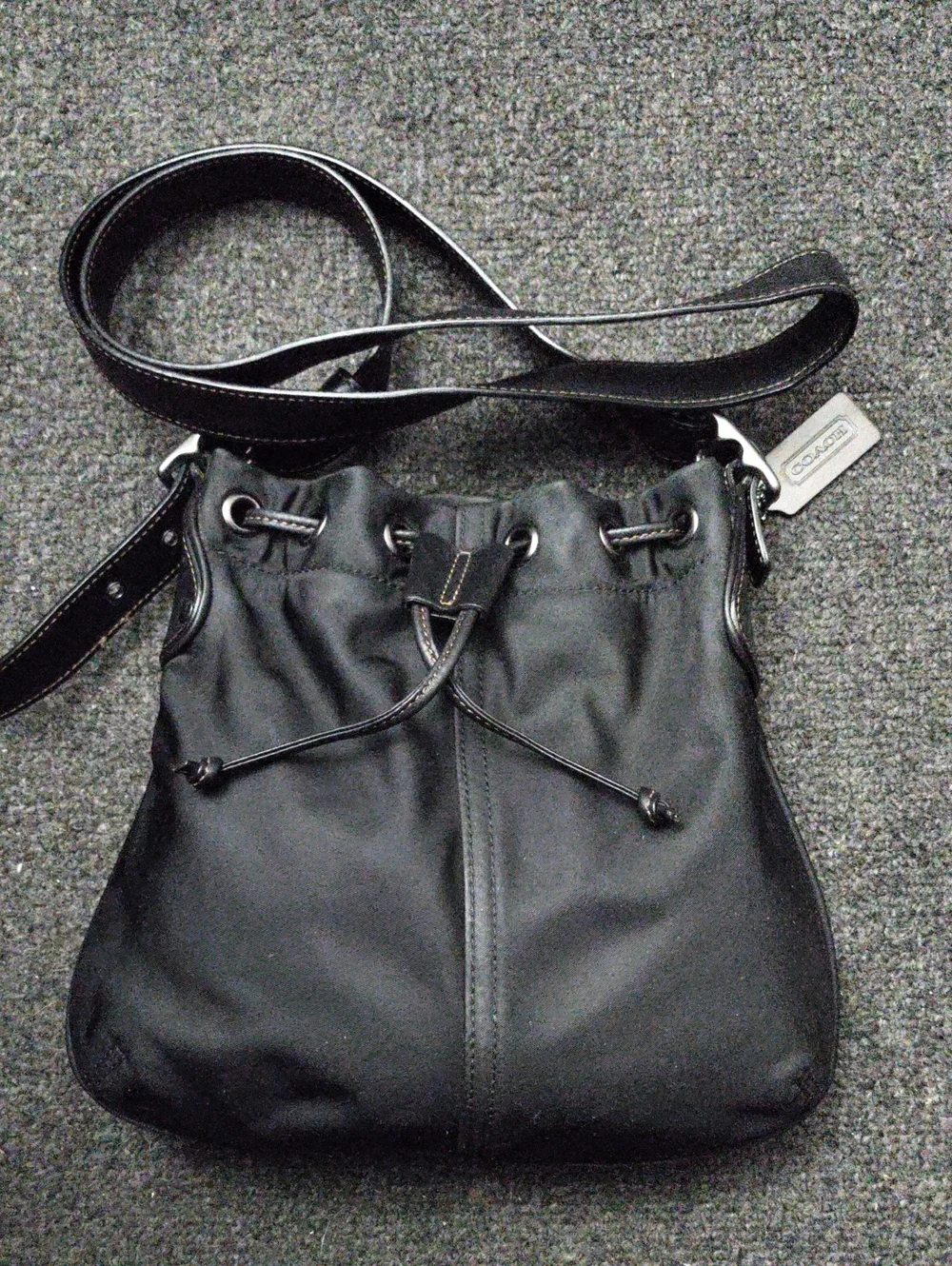 Coach Black Drawstring Crossbody Bag #6649
